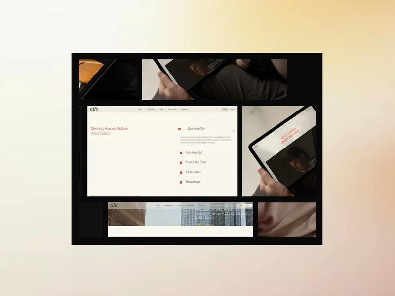 Alfa Next - Jitter — website interaction preview