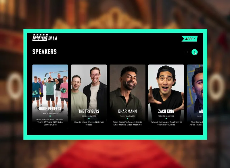 Created In LA - Slider — website interaction preview