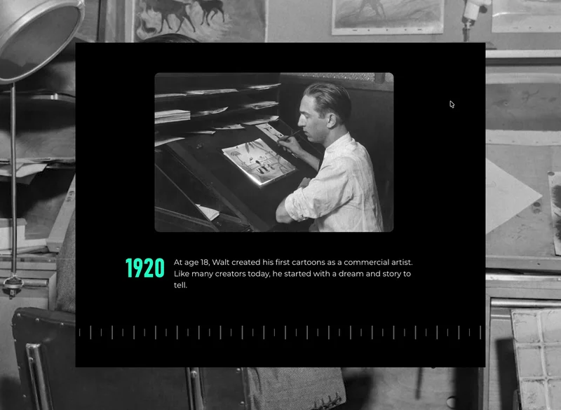 Created In LA - Timeline — website interaction preview