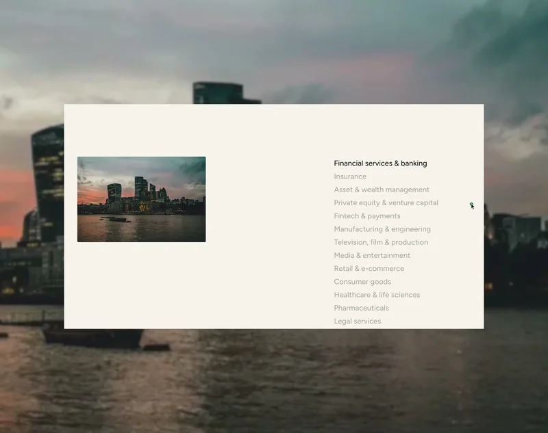 Cybix - Industries — website interaction preview