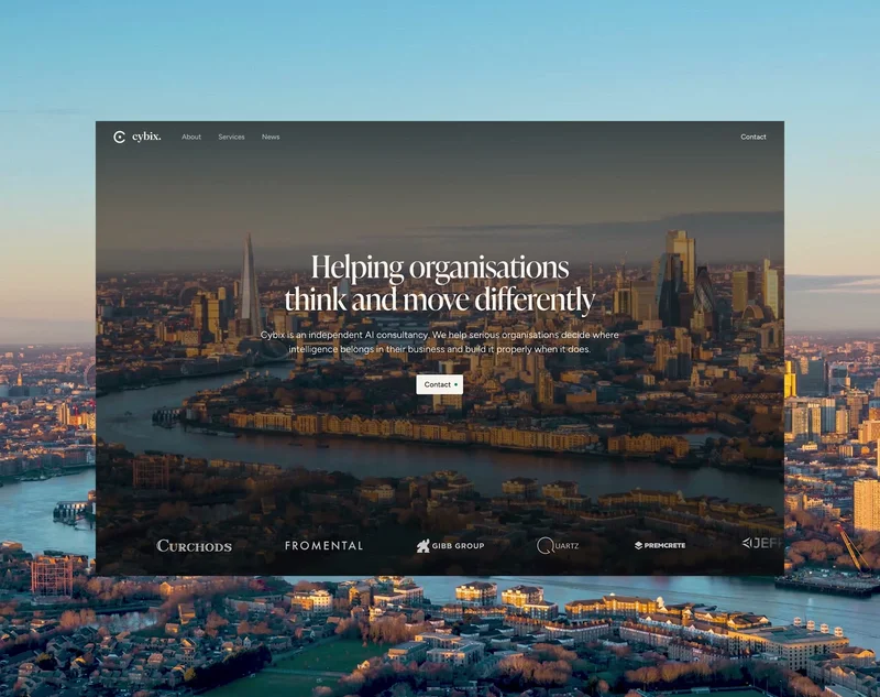 Cybix - Services — website interaction preview