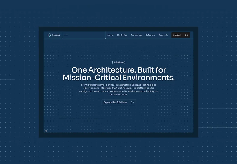 EnsoLab Solutions — website interaction preview