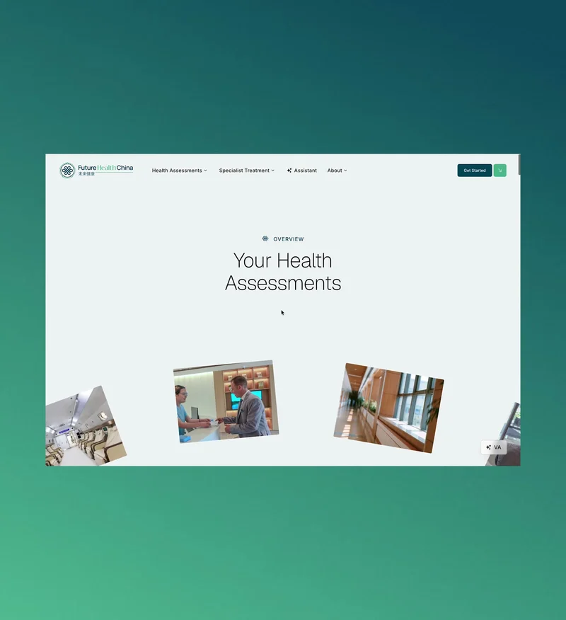 Future Health China - Scroll — website interaction preview