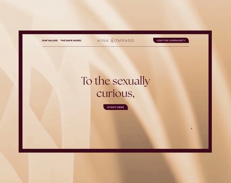 Kink Compass - Hero — website interaction preview