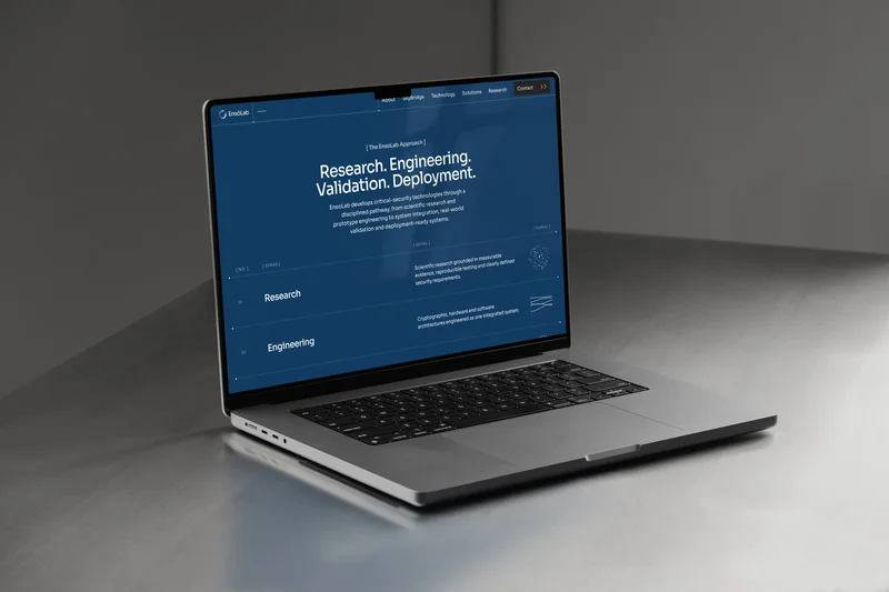 The EnsoLab approach page on a laptop